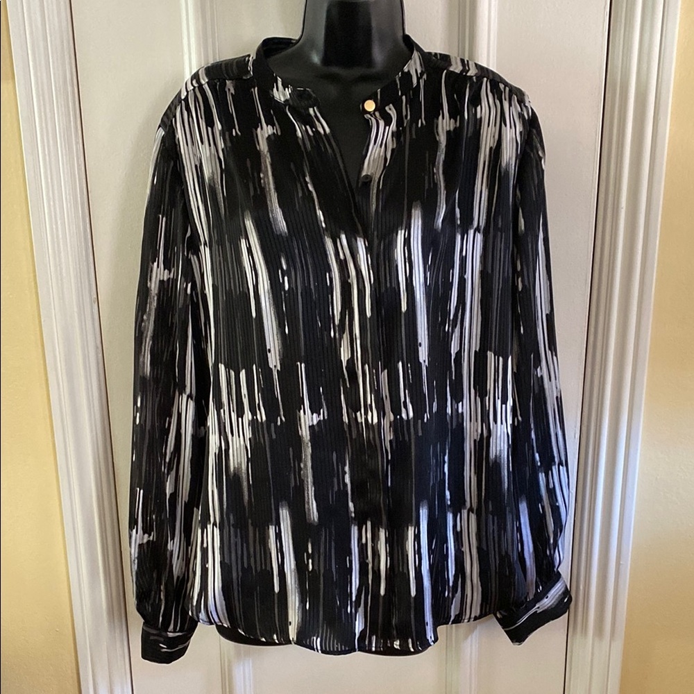 Worthington Monochrome Striped Top XL
